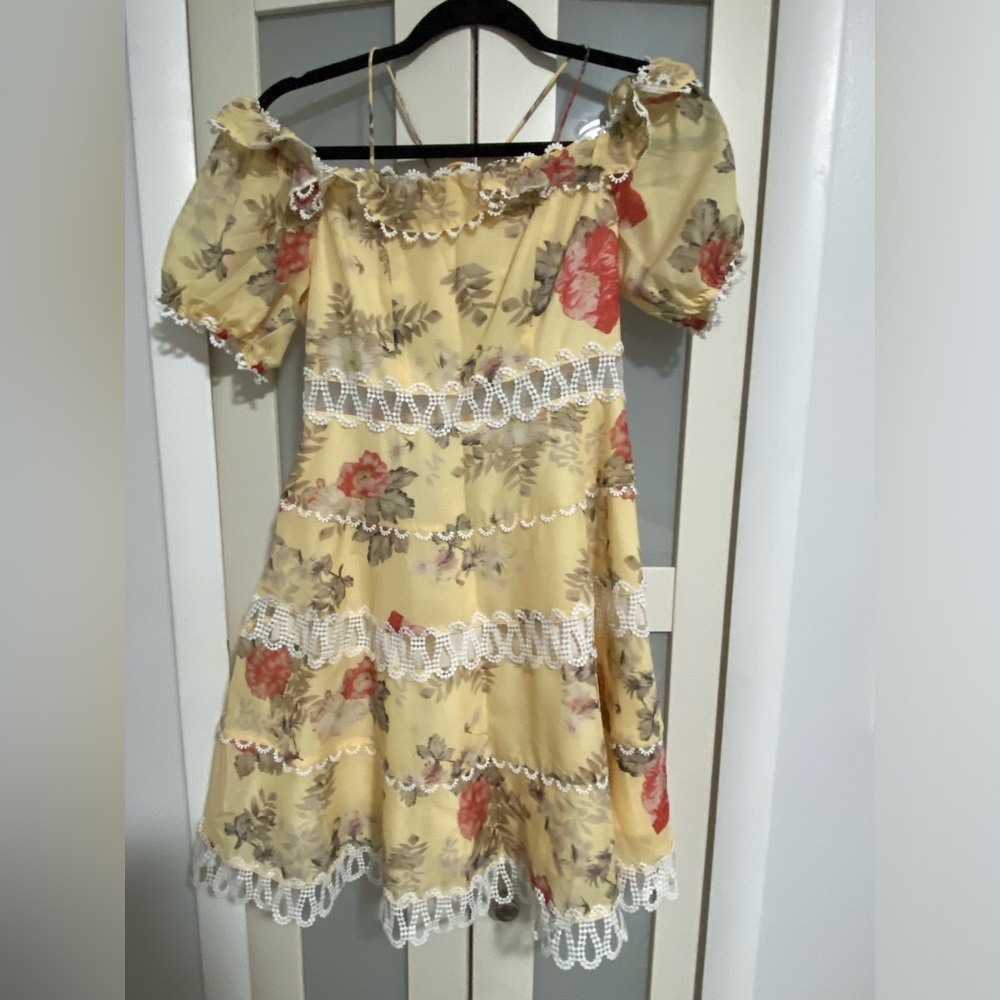Kyle Alene too Floral Puff Sleeve Dress NTW Size S